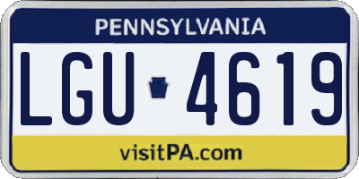 PA license plate LGU4619
