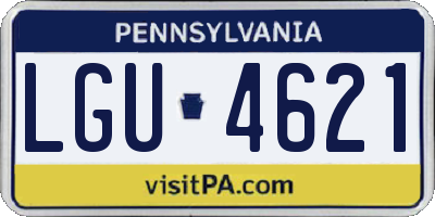 PA license plate LGU4621
