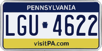 PA license plate LGU4622