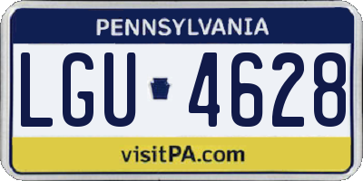 PA license plate LGU4628