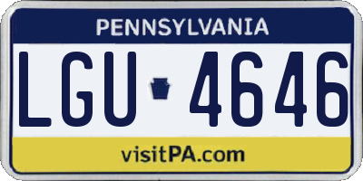 PA license plate LGU4646