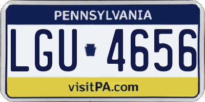 PA license plate LGU4656