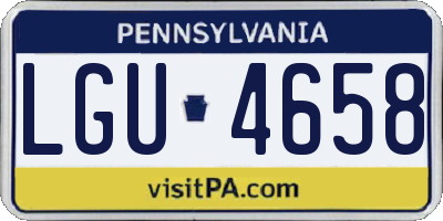 PA license plate LGU4658