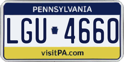 PA license plate LGU4660