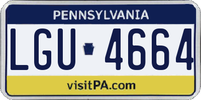 PA license plate LGU4664