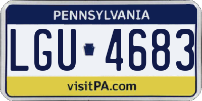 PA license plate LGU4683