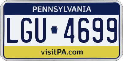 PA license plate LGU4699