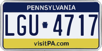 PA license plate LGU4717