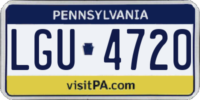 PA license plate LGU4720