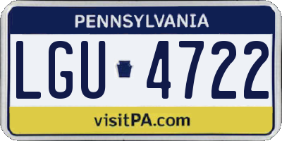PA license plate LGU4722