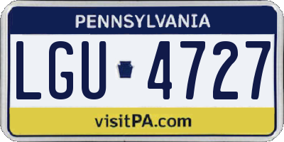 PA license plate LGU4727
