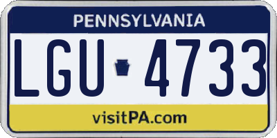 PA license plate LGU4733