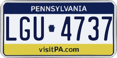 PA license plate LGU4737