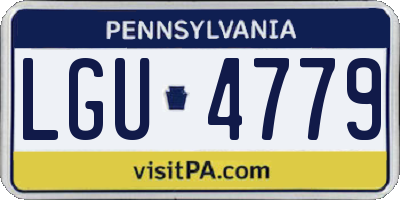 PA license plate LGU4779