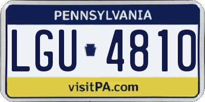 PA license plate LGU4810