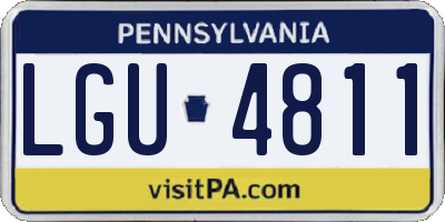 PA license plate LGU4811