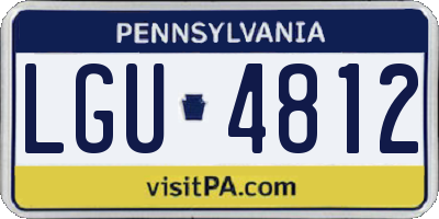 PA license plate LGU4812