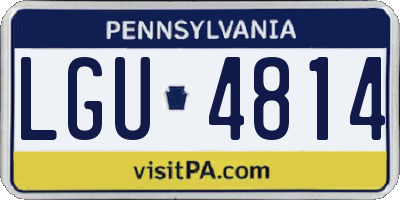 PA license plate LGU4814