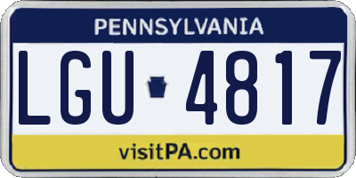 PA license plate LGU4817