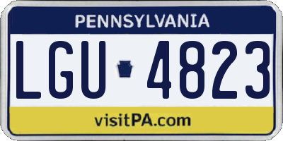 PA license plate LGU4823