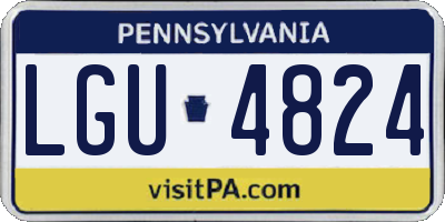 PA license plate LGU4824