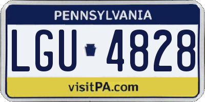 PA license plate LGU4828