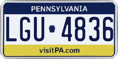 PA license plate LGU4836