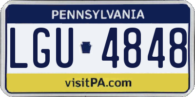 PA license plate LGU4848