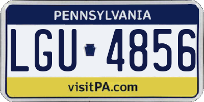 PA license plate LGU4856