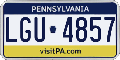 PA license plate LGU4857