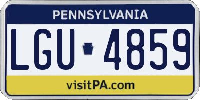 PA license plate LGU4859