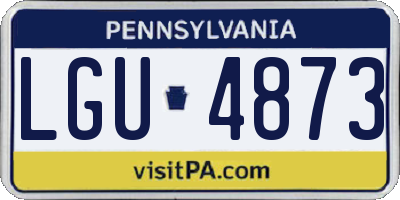 PA license plate LGU4873