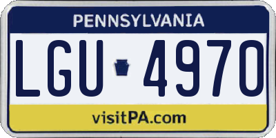 PA license plate LGU4970