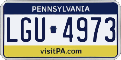 PA license plate LGU4973