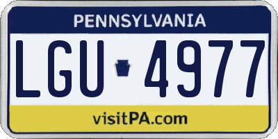 PA license plate LGU4977