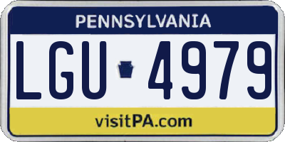 PA license plate LGU4979