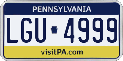 PA license plate LGU4999