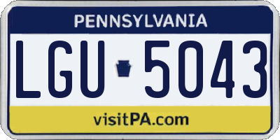 PA license plate LGU5043