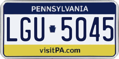 PA license plate LGU5045