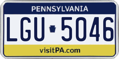 PA license plate LGU5046