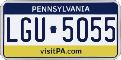 PA license plate LGU5055