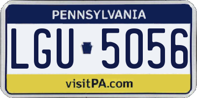 PA license plate LGU5056