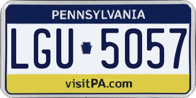 PA license plate LGU5057