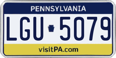 PA license plate LGU5079