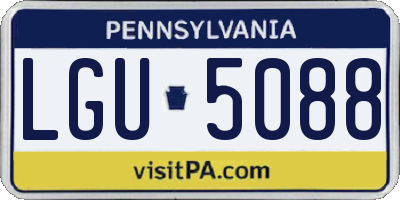 PA license plate LGU5088