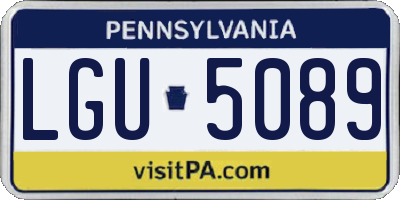 PA license plate LGU5089