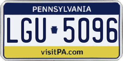 PA license plate LGU5096