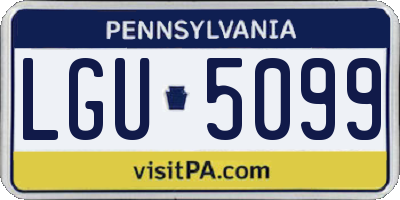PA license plate LGU5099
