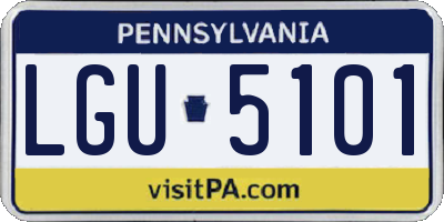 PA license plate LGU5101