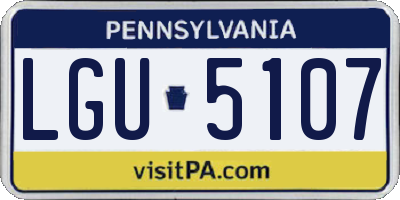 PA license plate LGU5107